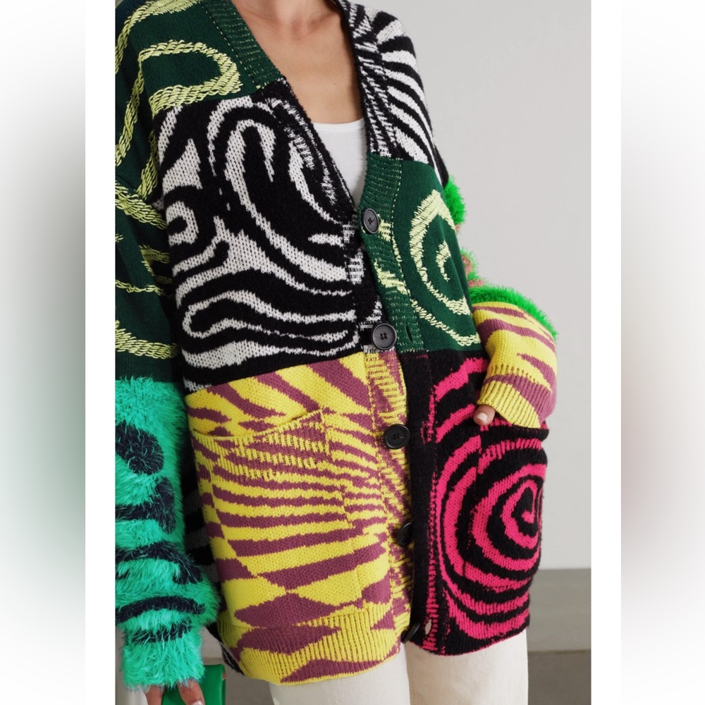 Stella Mccartney Ed Curtis Patchwork Jacquard-Kni… - image 5